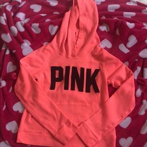 Neon orange Victoria’s Secret hoodie